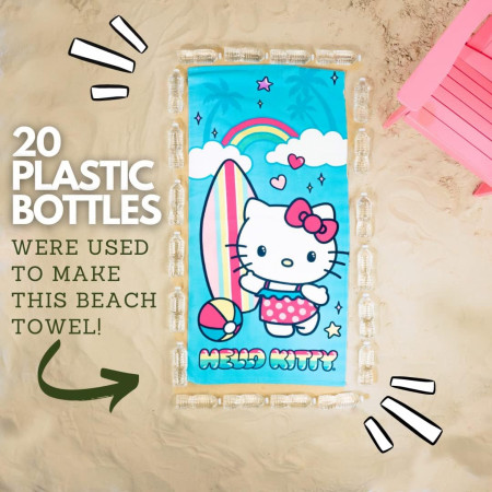 Hello Kitty Surf's Up 28" x 58" Beach Towel